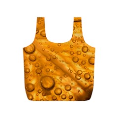 Lime Water Bubbles Macro Light Detail Background Full Print Recycle Bag (s) by Mog4mog4