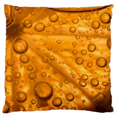 Lime Water Bubbles Macro Light Detail Background Standard Premium Plush Fleece Cushion Case (One Side)