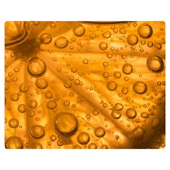 Lime Water Bubbles Macro Light Detail Background Two Sides Premium Plush Fleece Blanket (Medium)