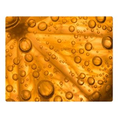 Lime Water Bubbles Macro Light Detail Background Two Sides Premium Plush Fleece Blanket (Large)