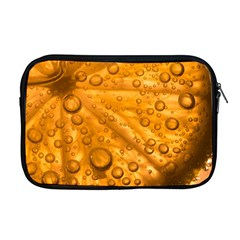 Lime Water Bubbles Macro Light Detail Background Apple Macbook Pro 17  Zipper Case by Mog4mog4