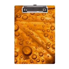 Lime Water Bubbles Macro Light Detail Background A5 Acrylic Clipboard by Mog4mog4