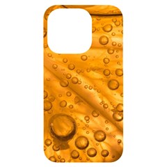 Lime Water Bubbles Macro Light Detail Background Iphone 14 Pro Black Uv Print Case by Mog4mog4