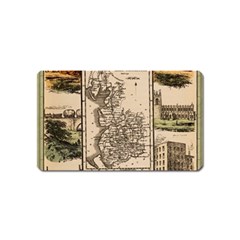 Antique Map Railway Lines Railway Train Char Magnet (name Card) by Mog4mog4