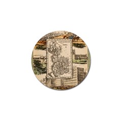 Antique Map Railway Lines Railway Train Char Golf Ball Marker (4 Pack) by Mog4mog4