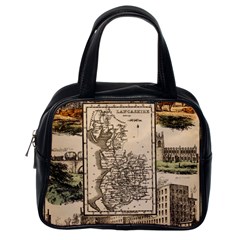 Antique Map Railway Lines Railway Train Char Classic Handbag (one Side) by Mog4mog4