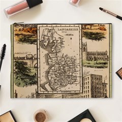 Antique Map Railway Lines Railway Train Char Cosmetic Bag (xl) by Mog4mog4