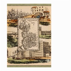 Antique Map Railway Lines Railway Train Char Small Garden Flag (two Sides) by Mog4mog4