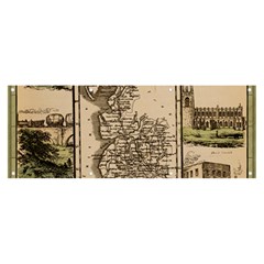 Antique Map Railway Lines Railway Train Char Banner And Sign 8  X 3  by Mog4mog4