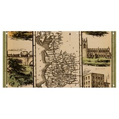 Antique Map Railway Lines Railway Train Char Banner And Sign 8  X 4  by Mog4mog4