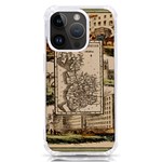 Antique Map Railway Lines Railway Train Char iPhone 14 Pro TPU UV Print Case Front