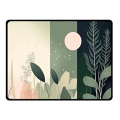 Spring Floral Plants Foliage Minimal Minimalist Fleece Blanket (small) by Mog4mog4