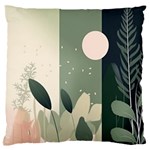 Spring Floral Plants Foliage Minimal Minimalist Large Cushion Case (One Side) Front