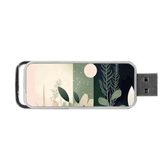 Spring Floral Plants Foliage Minimal Minimalist Portable Usb Flash (two Sides) by Mog4mog4