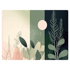 Spring Floral Plants Foliage Minimal Minimalist Two Sides Premium Plush Fleece Blanket (extra Small)