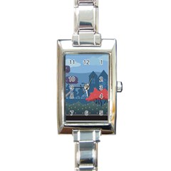 Town Vector Illustration Illustrator City Urban Rectangle Italian Charm Watch by Mog4mog4