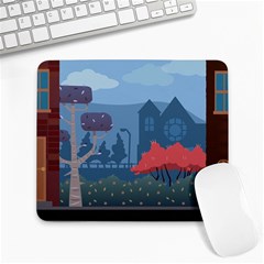 Town Vector Illustration Illustrator City Urban Large Mousepad by Mog4mog4