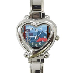 Town Vector Illustration Illustrator City Urban Heart Italian Charm Watch by Mog4mog4