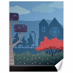 Town Vector Illustration Illustrator City Urban Canvas 18  X 24  by Mog4mog4