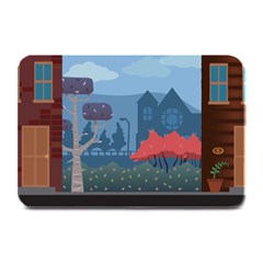 Town Vector Illustration Illustrator City Urban Plate Mats by Mog4mog4