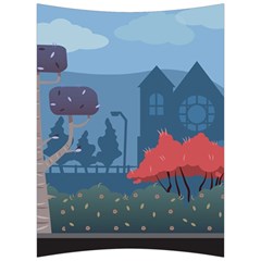 Town Vector Illustration Illustrator City Urban Back Support Cushion by Mog4mog4