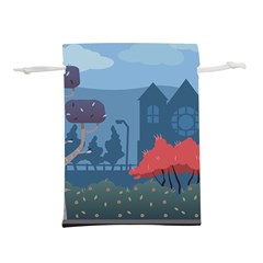 Town Vector Illustration Illustrator City Urban Lightweight Drawstring Pouch (m) by Mog4mog4