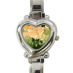 Forest Images Vector Heart Italian Charm Watch by Mog4mog4