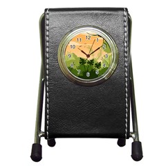 Forest Images Vector Pen Holder Desk Clock by Mog4mog4