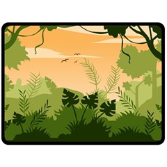 Forest Images Vector Fleece Blanket (large) by Mog4mog4