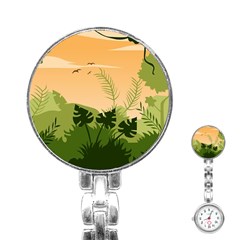 Forest Images Vector Stainless Steel Nurses Watch by Mog4mog4