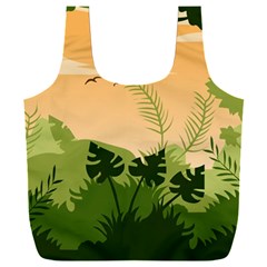 Forest Images Vector Full Print Recycle Bag (xxl) by Mog4mog4