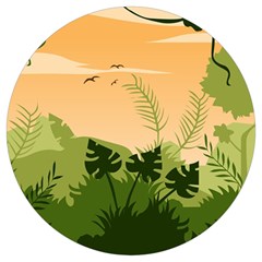 Forest Images Vector Round Trivet by Mog4mog4