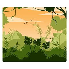 Forest Images Vector Premium Plush Fleece Blanket (small) by Mog4mog4