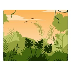 Forest Images Vector Premium Plush Fleece Blanket (large) by Mog4mog4