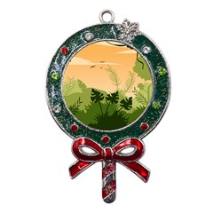 Forest Images Vector Metal X mas Lollipop With Crystal Ornament