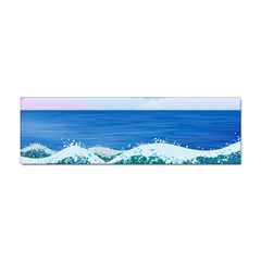 Illustration Landscape Sea Ocean Waves Beach Blue Sticker (bumper) by Mog4mog4