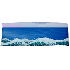 Illustration Landscape Sea Ocean Waves Beach Blue Body Pillow Case (dakimakura) by Mog4mog4