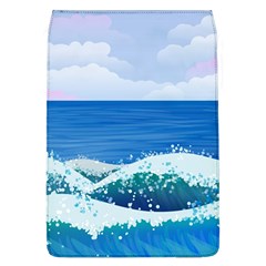 Illustration Landscape Sea Ocean Waves Beach Blue Removable Flap Cover (l) by Mog4mog4