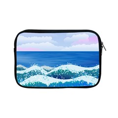 Illustration Landscape Sea Ocean Waves Beach Blue Apple Ipad Mini Zipper Cases by Mog4mog4