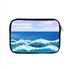 Illustration Landscape Sea Ocean Waves Beach Blue Apple Macbook Pro 15  Zipper Case by Mog4mog4