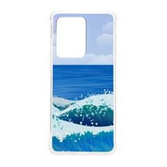 Illustration Landscape Sea Ocean Waves Beach Blue Samsung Galaxy S20 Ultra 6 9 Inch Tpu Uv Case by Mog4mog4