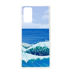 Illustration Landscape Sea Ocean Waves Beach Blue Samsung Galaxy Note 20 Tpu Uv Case by Mog4mog4