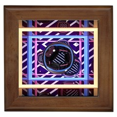 Abstract Sphere Room 3d Design Shape Circle Framed Tile by Mog4mog4