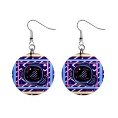 Abstract Sphere Room 3d Design Shape Circle Mini Button Earrings by Mog4mog4