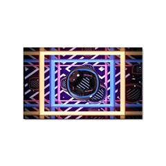 Abstract Sphere Room 3d Design Shape Circle Sticker (rectangular) by Mog4mog4