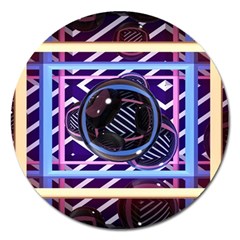 Abstract Sphere Room 3d Design Shape Circle Magnet 5  (round) by Mog4mog4