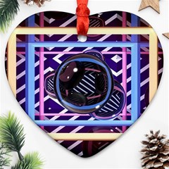 Abstract Sphere Room 3d Design Shape Circle Heart Ornament (two Sides)