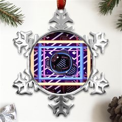 Abstract Sphere Room 3d Design Shape Circle Metal Small Snowflake Ornament by Mog4mog4