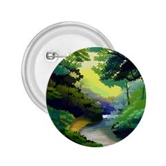 Landscape Illustration Nature Forest River Water 2 25  Buttons by Mog4mog4