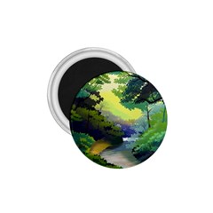 Landscape Illustration Nature Forest River Water 1 75  Magnets by Mog4mog4